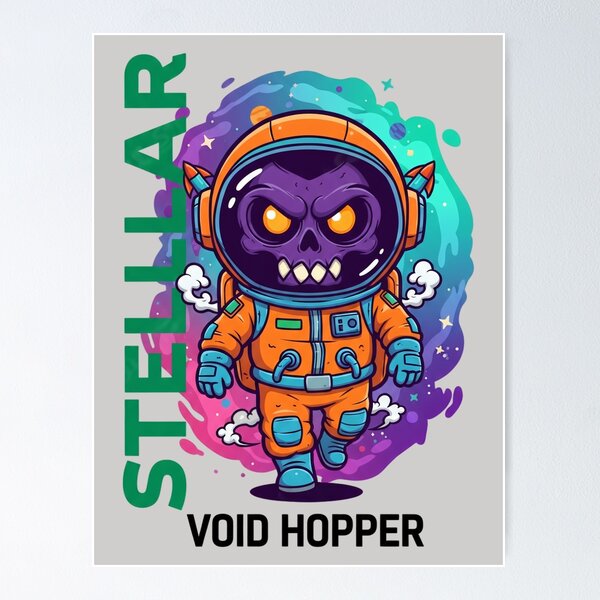 Item preview, Stellar Void Hopper - Scary Monster Astronaut Art designed and sold by AwesomeBeyondLimits.