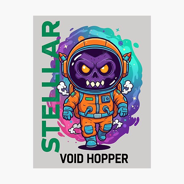 Item preview, Stellar Void Hopper - Scary Monster Astronaut Art designed and sold by AwesomeBeyondLimits.