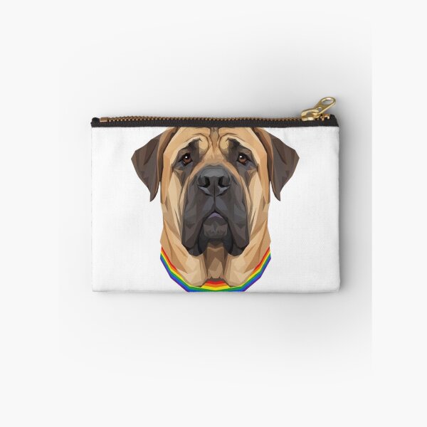 Item preview, Pride Mastiff – Rainbow Collar LGBTQ+ Dog Art designed and sold by StateofQueer.