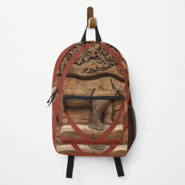Item preview, Majestic Rhino Wood Carving - Symbolic Wildlife Christmas Art designed and sold by SavannaStrikes.