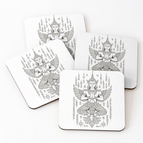 Item preview, Thai Angel Yantra – Winged Deity Sak Yant Design designed and sold by Sksticker991.