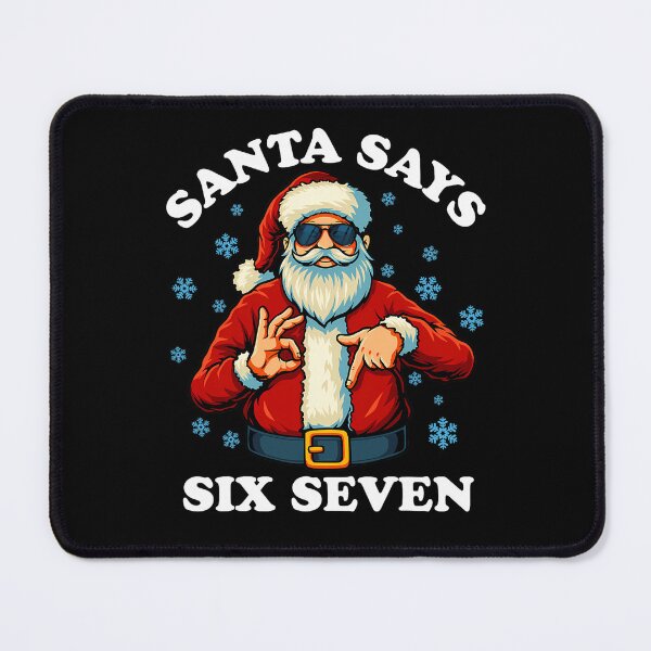 Item preview, Says Holiday Happy Claus Six Seven Bruh Santa Retro Santa designed and sold by ChadnoSmith.