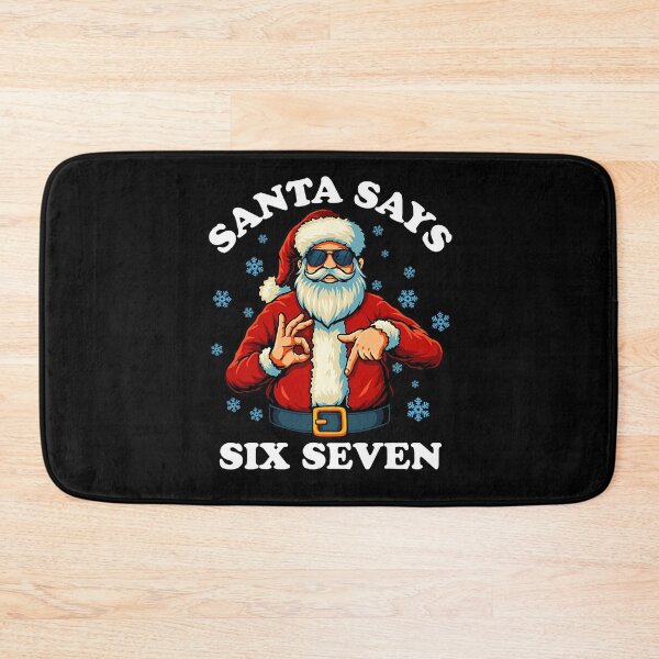 Item preview, Says Holiday Happy Claus Six Seven Bruh Santa Retro Santa designed and sold by ChadnoSmith.