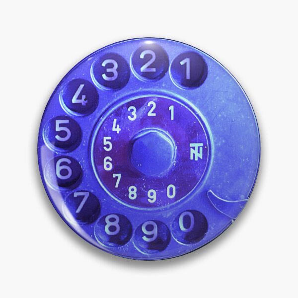 Item preview, Retro phone dial, blue vintage rotary telephone designed and sold by suekieper.