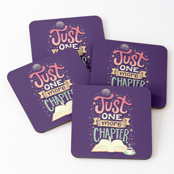One more chapter Coasters (Set of 4)