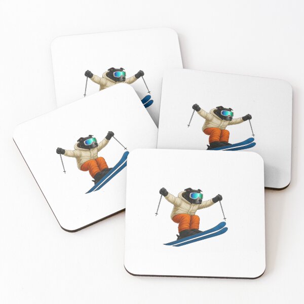 Item preview, Ski Jump Dog Art | Winter Action Pet designed and sold by slydawgstudio.