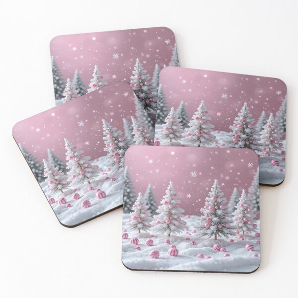 Item preview, Peppermint Pink Winter Magic – Dreamy Festive Wonderland Scene designed and sold by PixelVibe782.