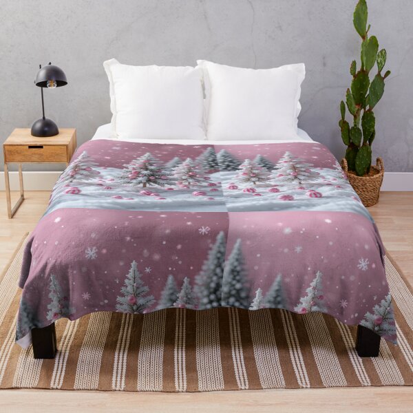 Item preview, Peppermint Pink Winter Magic – Dreamy Festive Wonderland Scene designed and sold by PixelVibe782.