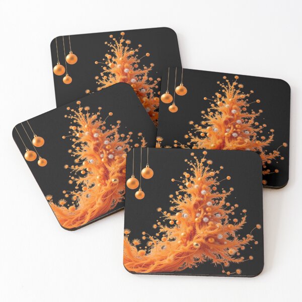Item preview, Blazing Orange Christmas Elegance – Modern Abstract Holiday Art designed and sold by PixelVibe782.