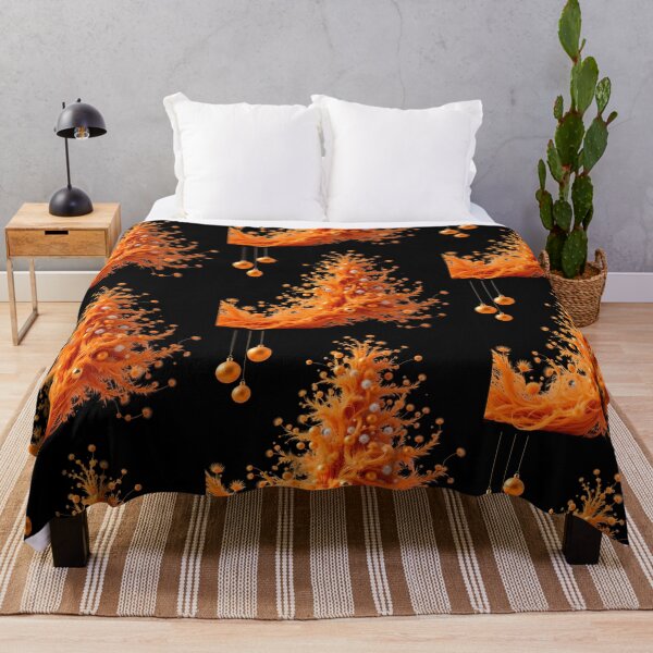 Item preview, Blazing Orange Christmas Elegance – Modern Abstract Holiday Art designed and sold by PixelVibe782.