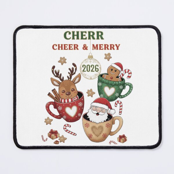 Item preview, Cheer And Merry 2026 Cute Characters In Mugs designed and sold by zoughlal.