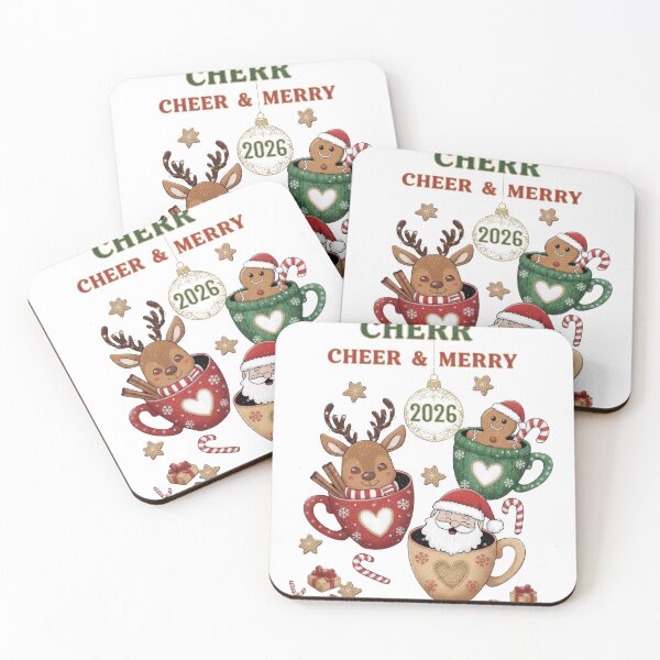 Item preview, Cheer And Merry 2026 Cute Characters In Mugs designed and sold by zoughlal.