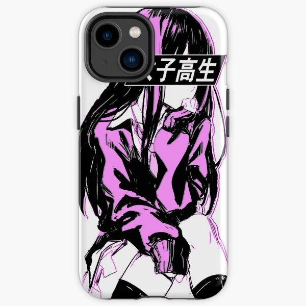 SCHOOLGIRL (Pink) - Sad Anime Japanese Aesthetic Iphone Case