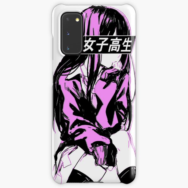 SCHOOLGIRL (Pink) - Sad Anime Japanese Aesthetic Samsung Galaxy Snap Case