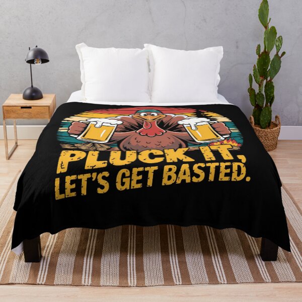 Item preview, Lets Pluck Happy Basted Thanksgiving Holiday Quote Get Vintage It designed and sold by HollyShabero.