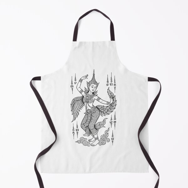 Item preview, Kinnaree Thai Yantra – Sacred Mythical Dancer Line Art designed and sold by Sksticker991.