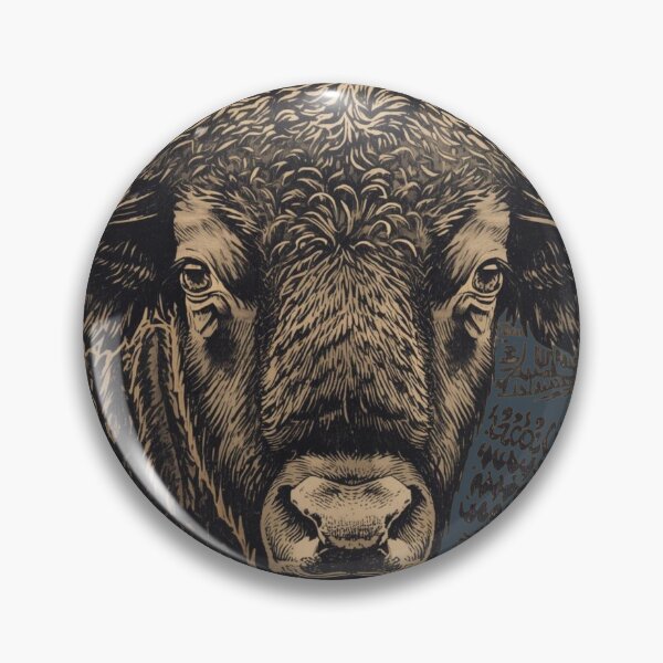 Item preview, Intense Bison Portrait – Wild Christmas Energy Symbolic designed and sold by SavannaStrikes.