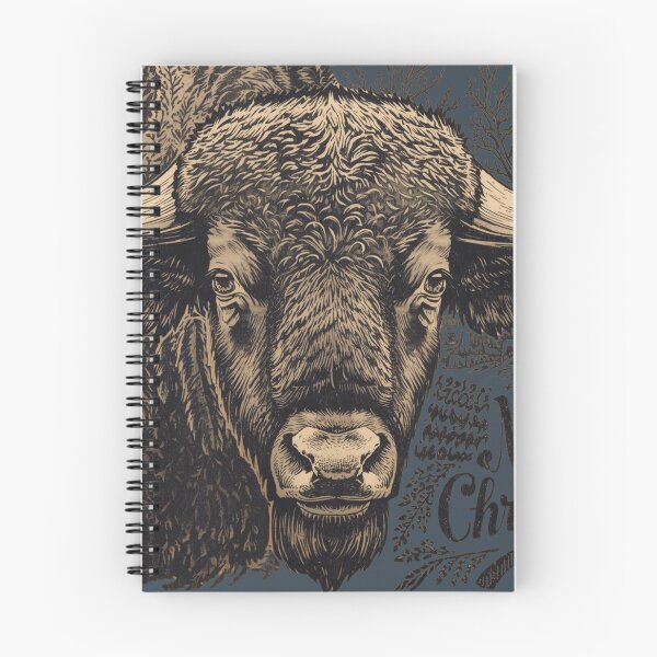 Item preview, Intense Bison Portrait – Wild Christmas Energy Symbolic designed and sold by SavannaStrikes.
