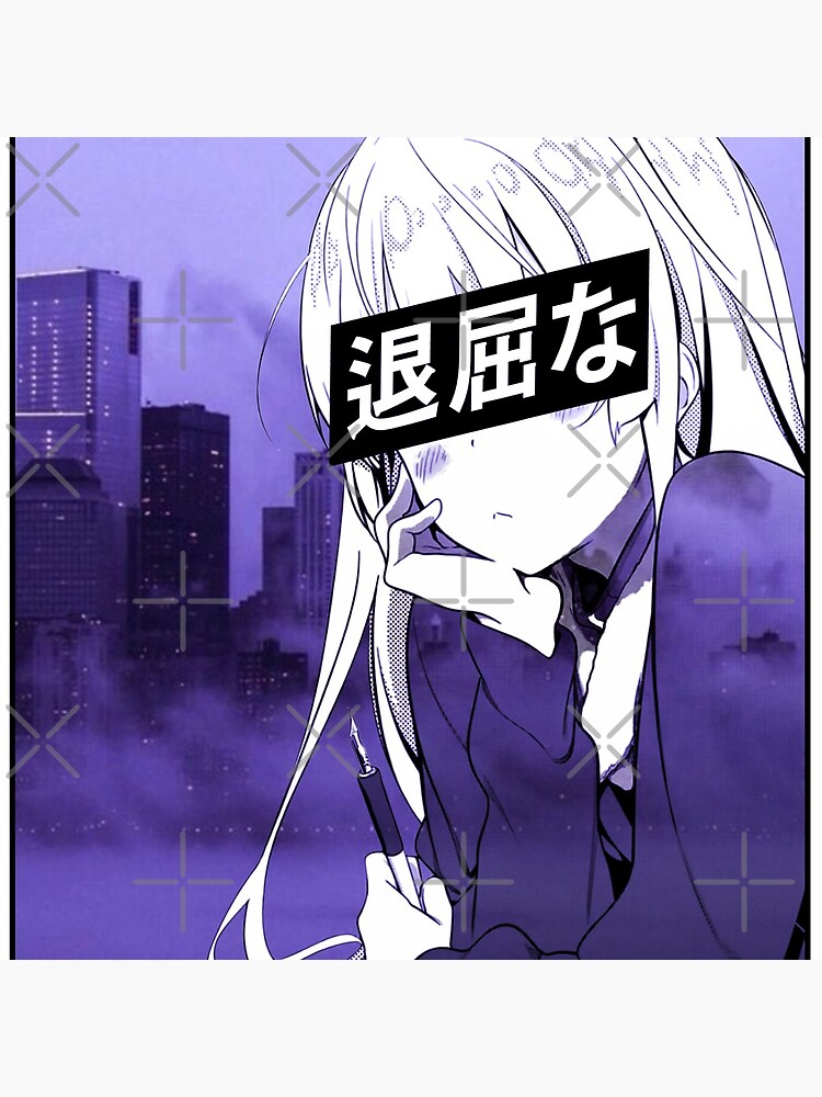 Manga Sad Japanese Anime Aesthetic Tote Bag By Poserboy Redbubble