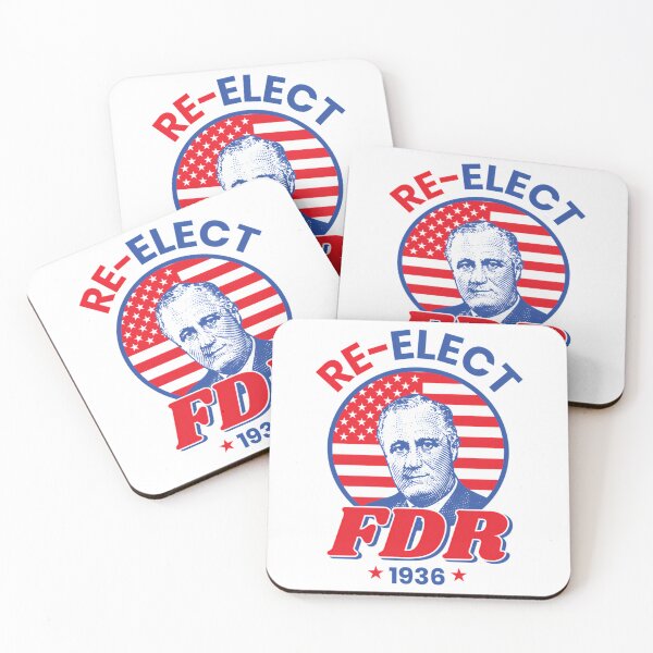 Item preview, Fdr Campaign Democrat Re-Elect President Franklin Roosevelt designed and sold by yousef-keenan.