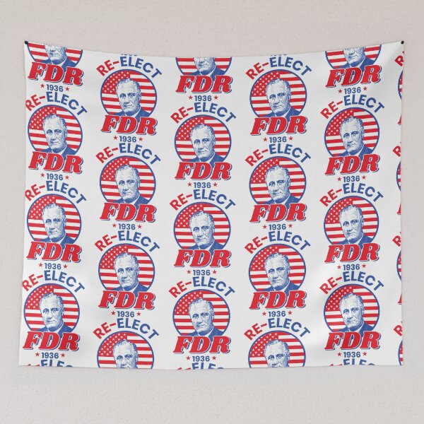 Item preview, Fdr Campaign Democrat Re-Elect President Franklin Roosevelt designed and sold by yousef-keenan.
