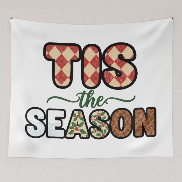 Item preview, Gingerbread And Plaid Pattern Typography designed and sold by zoughlal.