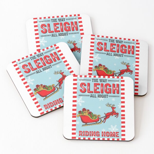 Item preview, Sleigh All Night Vintage Poster Style designed and sold by zoughlal.