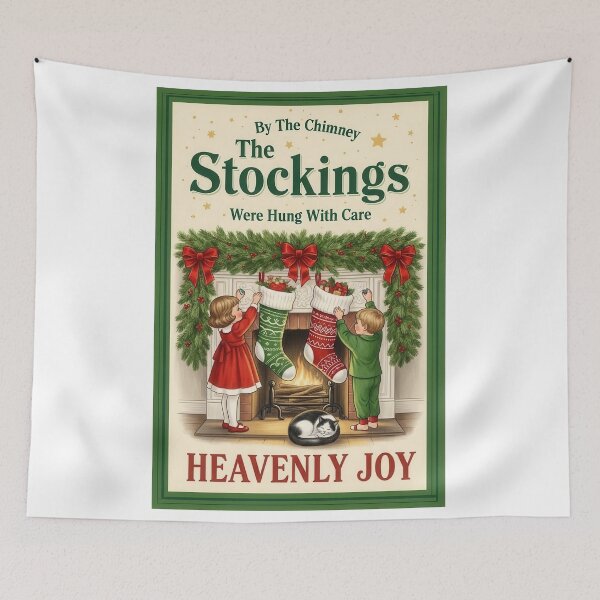 Item preview, Vintage Christmas Eve Book Cover Illustration designed and sold by zoughlal.