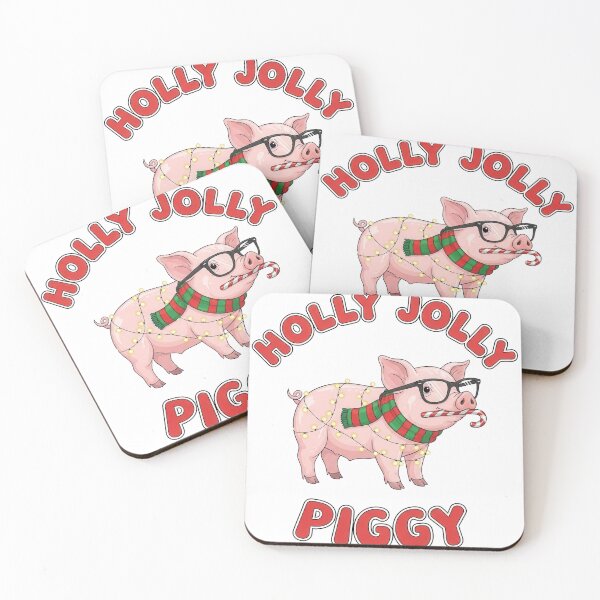 Item preview, Cute Christmas Pig With Lights And Candy Cane designed and sold by zoughlal.