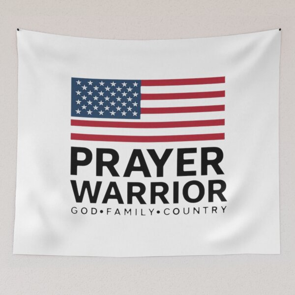 Item preview, Prayer Warrior God Family Country Patriotic Design designed and sold by CoffeeNJesus.