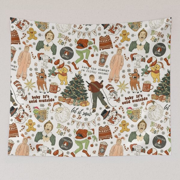 Item preview, Christmas Pop Culture Collage - Funny Holiday Icons & Quotes designed and sold by Vicky021.