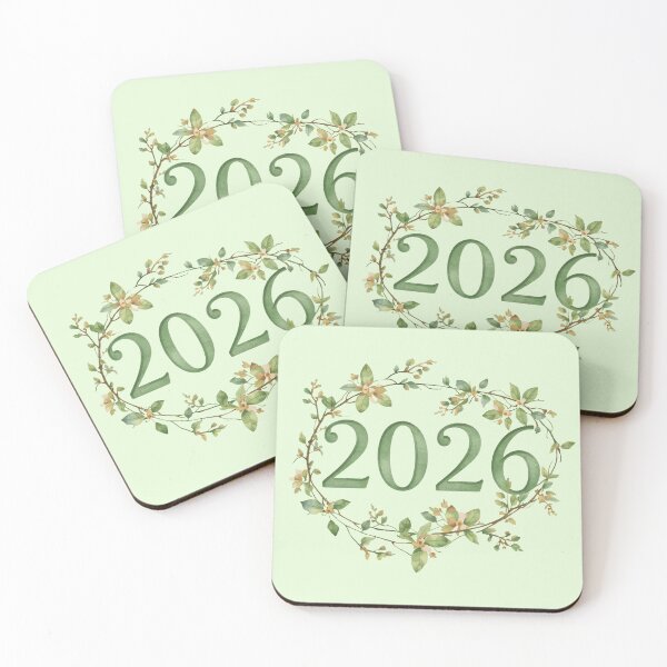 Item preview, Elegant Floral 2026 Design – Botanical New Year Illustration designed and sold by Moon's Arts.