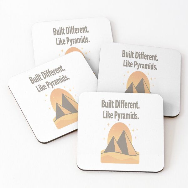 Item preview, Built Different Like Pyramids | Motivational Desert Aesthetic Pyramid Design designed and sold by TrendMixDesigns.