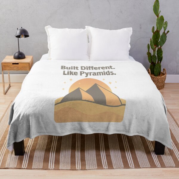 Item preview, Built Different Like Pyramids | Motivational Desert Aesthetic Pyramid Design designed and sold by TrendMixDesigns.