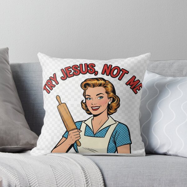 Item preview, Try Jesus, Not Me – Funny Retro 1950s Christian Humor Shirt designed and sold by Kayluv1.