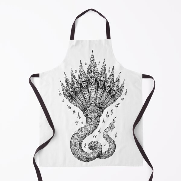 Item preview, Naga Nine Heads – Sacred Thai Yantra Line Art designed and sold by Sksticker991.