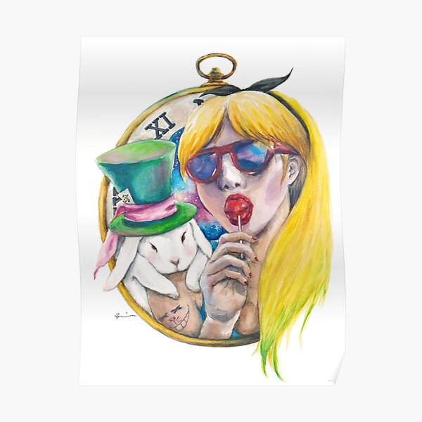 A girl and her rabbit Poster