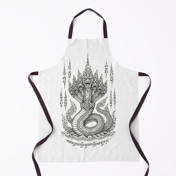 Item preview, Nine-Headed Naga Yantra – Sacred Thai Mythical Serpent Tattoo Design designed and sold by Sksticker991.