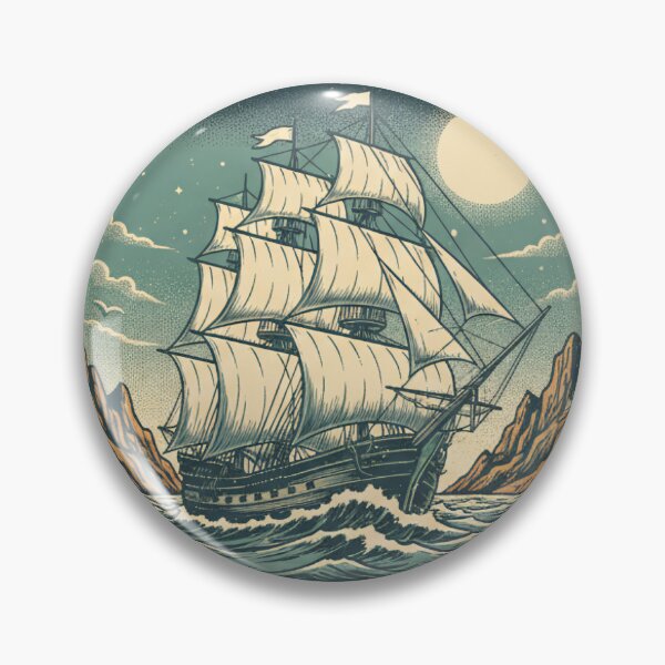 Item preview, Storm & Sails The Mariner's Journey - Vintage Nautical Art designed and sold by AwesomeBeyondLimits.