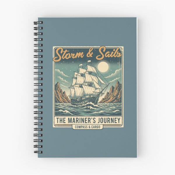Item preview, Storm & Sails The Mariner's Journey - Vintage Nautical Art designed and sold by AwesomeBeyondLimits.