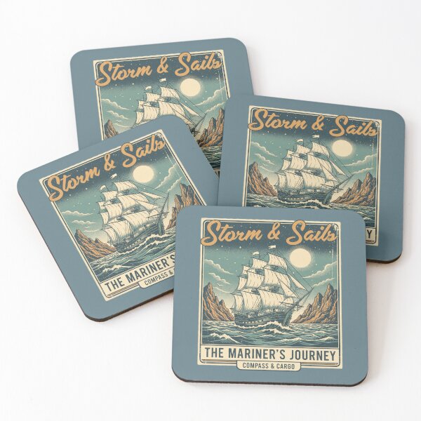 Item preview, Storm & Sails The Mariner's Journey - Vintage Nautical Art designed and sold by AwesomeBeyondLimits.