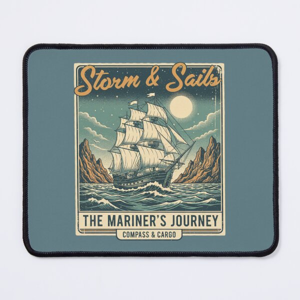 Item preview, Storm & Sails The Mariner's Journey - Vintage Nautical Art designed and sold by AwesomeBeyondLimits.