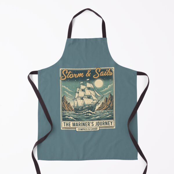 Item preview, Storm & Sails The Mariner's Journey - Vintage Nautical Art designed and sold by AwesomeBeyondLimits.