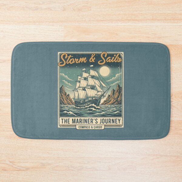 Item preview, Storm & Sails The Mariner's Journey - Vintage Nautical Art designed and sold by AwesomeBeyondLimits.