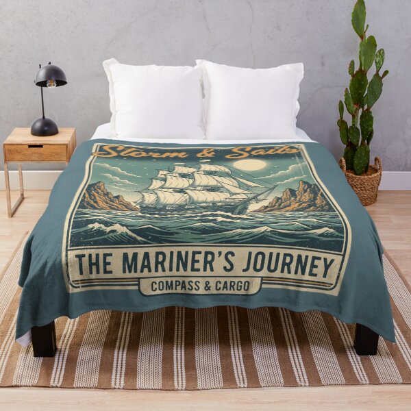 Item preview, Storm & Sails The Mariner's Journey - Vintage Nautical Art designed and sold by AwesomeBeyondLimits.