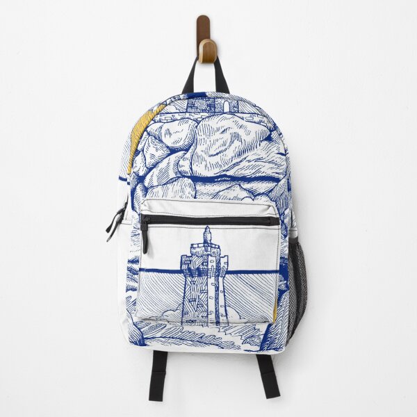 Item preview, Lighthouse Coastline Illustration Hand Drawn Retro Style designed and sold by fachhdy.
