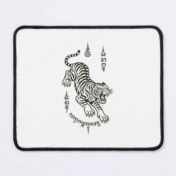 Item preview, Sacred Jumping Tiger Yantra – Thai Magical Tattoo Design designed and sold by Sksticker991.