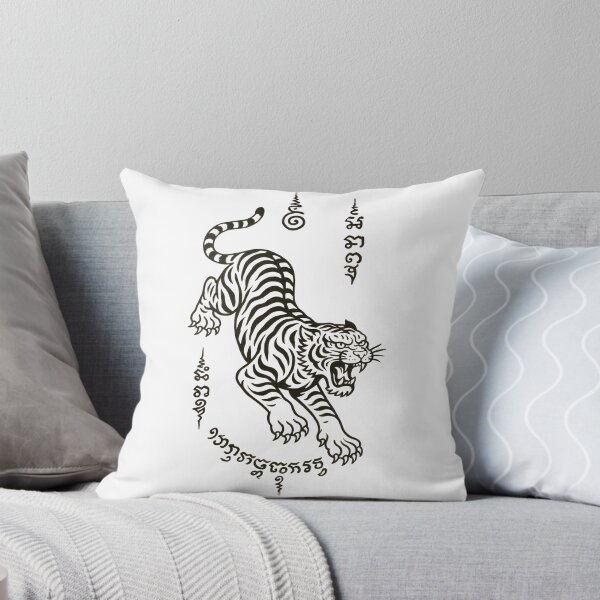 Item preview, Sacred Jumping Tiger Yantra – Thai Magical Tattoo Design designed and sold by Sksticker991.