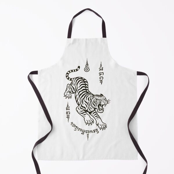 Item preview, Sacred Jumping Tiger Yantra – Thai Magical Tattoo Design designed and sold by Sksticker991.
