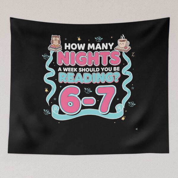Item preview, Week Quote Reading Funny Seven Six Teacher Book How Many Humor A Nights designed and sold by PEDDAKAPRADEEP.